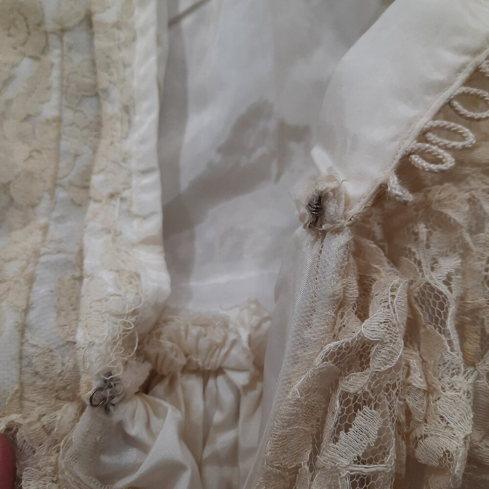 Vtg 40s handmade wedding dress - Picture 14 of 15